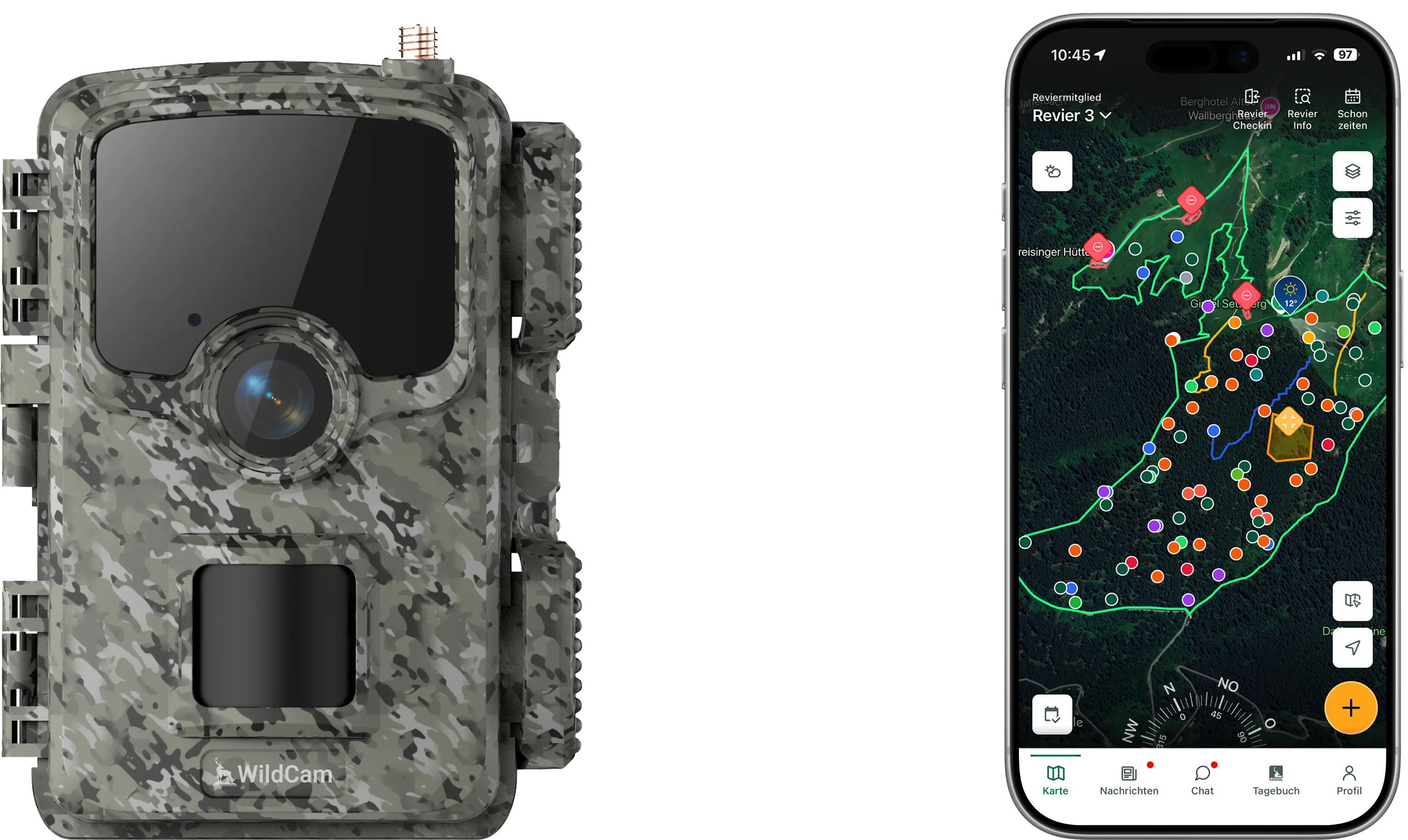 Verbindung der WildCam mit der MyHunt-App